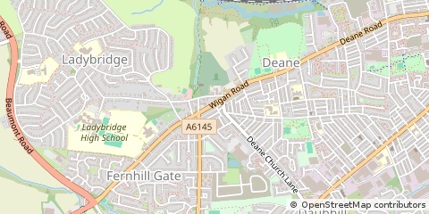 Map of Deane, Bolton
