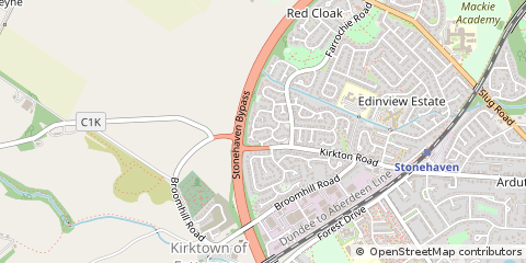 Map of Stonehaven, Kincardineshire