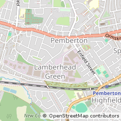 Map of Lamberhead Industrial Estate, Wigan Lancashire