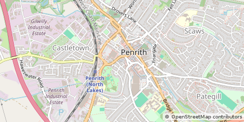 Map of Penrith, Cumbria