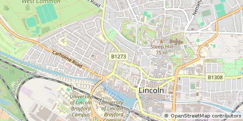 Map of Lincoln, Lincolnshire