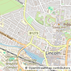 Map of Lincoln, Lincolnshire