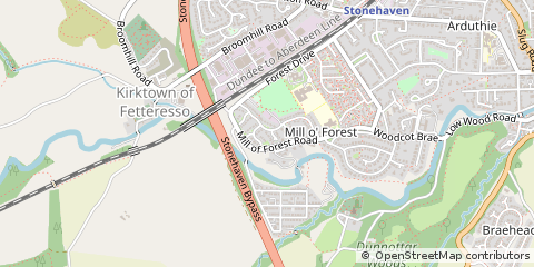 Map of Stonehaven, Kincardineshire