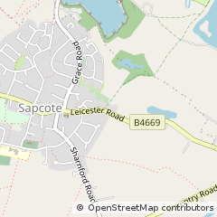 Map of Sapcote, Leicester
