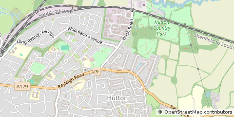 Map of Brentwood, Essex