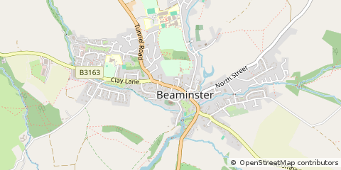 Map of Beaminster, Dorset