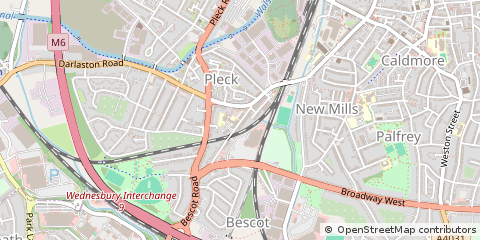 Map of Walsall, West Midlands