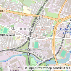 Map of Rotherham, South Yorkshire