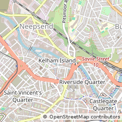 Map of Sheffield, South Yorkshire
