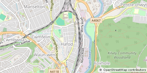 Map of Swansea