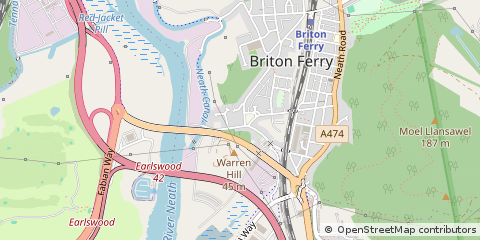 Map of Neath