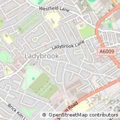 Map of Mansfield, Nottinghamshire