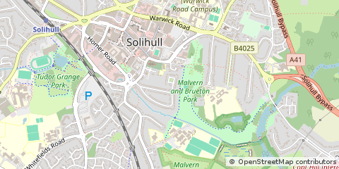 Map of Solihull, West Midlands