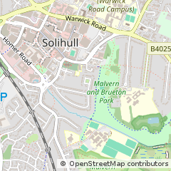 Map of Solihull, West Midlands