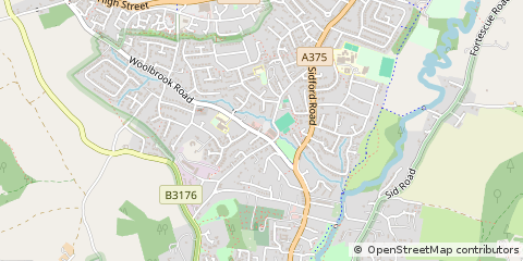 Map of Sidmouth, Devon