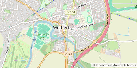 Map of Wetherby, West Yorkshire