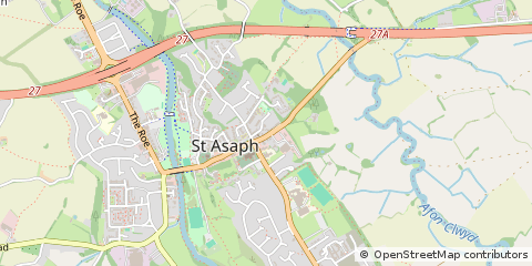 Map of ST Asaph, Denbighshire