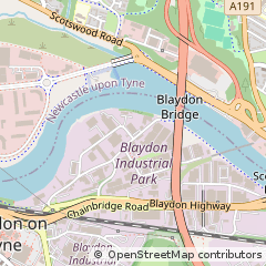 Map of Blaydon-on-Tyne