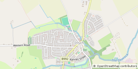 Map of Insch, Aberdeenshire