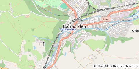 Map of Todmorden, West Yorkshire