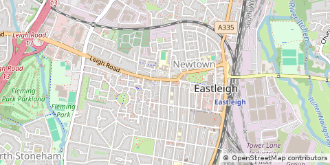 Map of Eastleigh, Hampshire