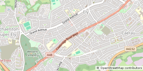 Map of Cardiff