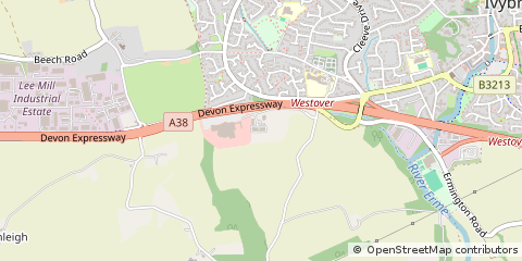 Map of Ivybridge, Devon
