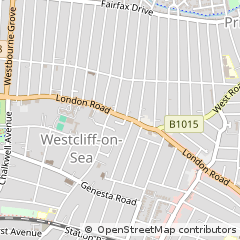 Map of Westcliff-on-SEA, Essex