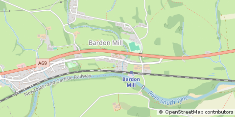 Map of Hexham, Northumberland