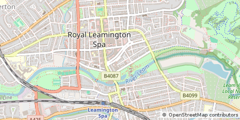 Map of Leamington SPA, Warwickshire