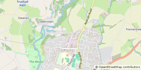 Map of Helston, Cornwall