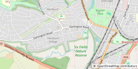 Map of Stockton-on-Tees, Cleveland