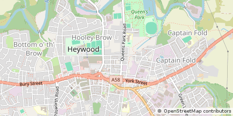 Map of Heywood, Greater Manchester
