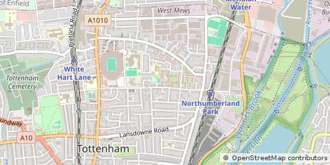 Map of Tottenham, London
