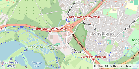 Map of Peterborough, Cambridgeshire