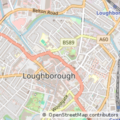 Map of Loughborough, Leicestershire