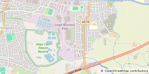 Map of Leigh, Greater Manchester