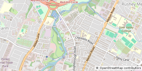 Map of Leicester, Leicestershire