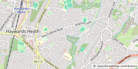 Map of Haywards Heath, West Sussex