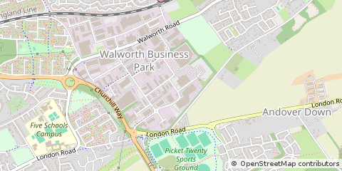 Map of Andover, Hampshire
