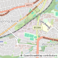 Map of Wigan, Greater Manchester