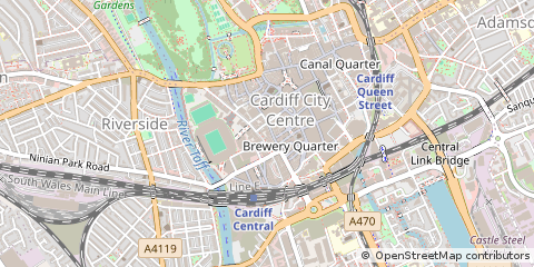 Map of Cardiff