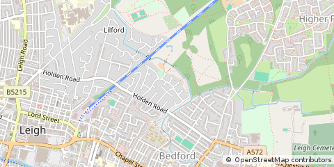 Map of Leigh, Lancashire
