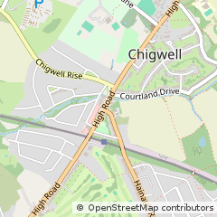 Map of Chigwell, Essex