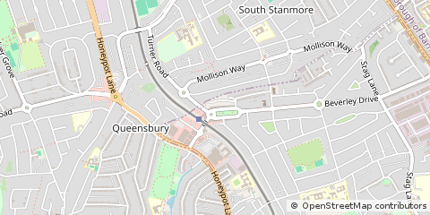 Map of Edgware, Middlesex
