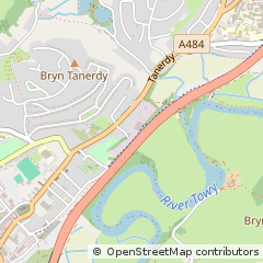 Map of Carmarthen, Carmarthenshire