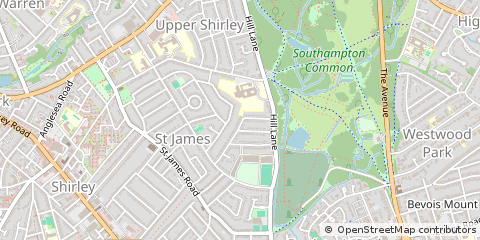 Map of Southampton, Hampshire