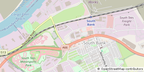 Map of Middlesbrough, Teeside