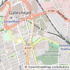 Map of Gateshead