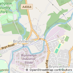 Map of Brynmenyn NR Bridgend, MID-Glam